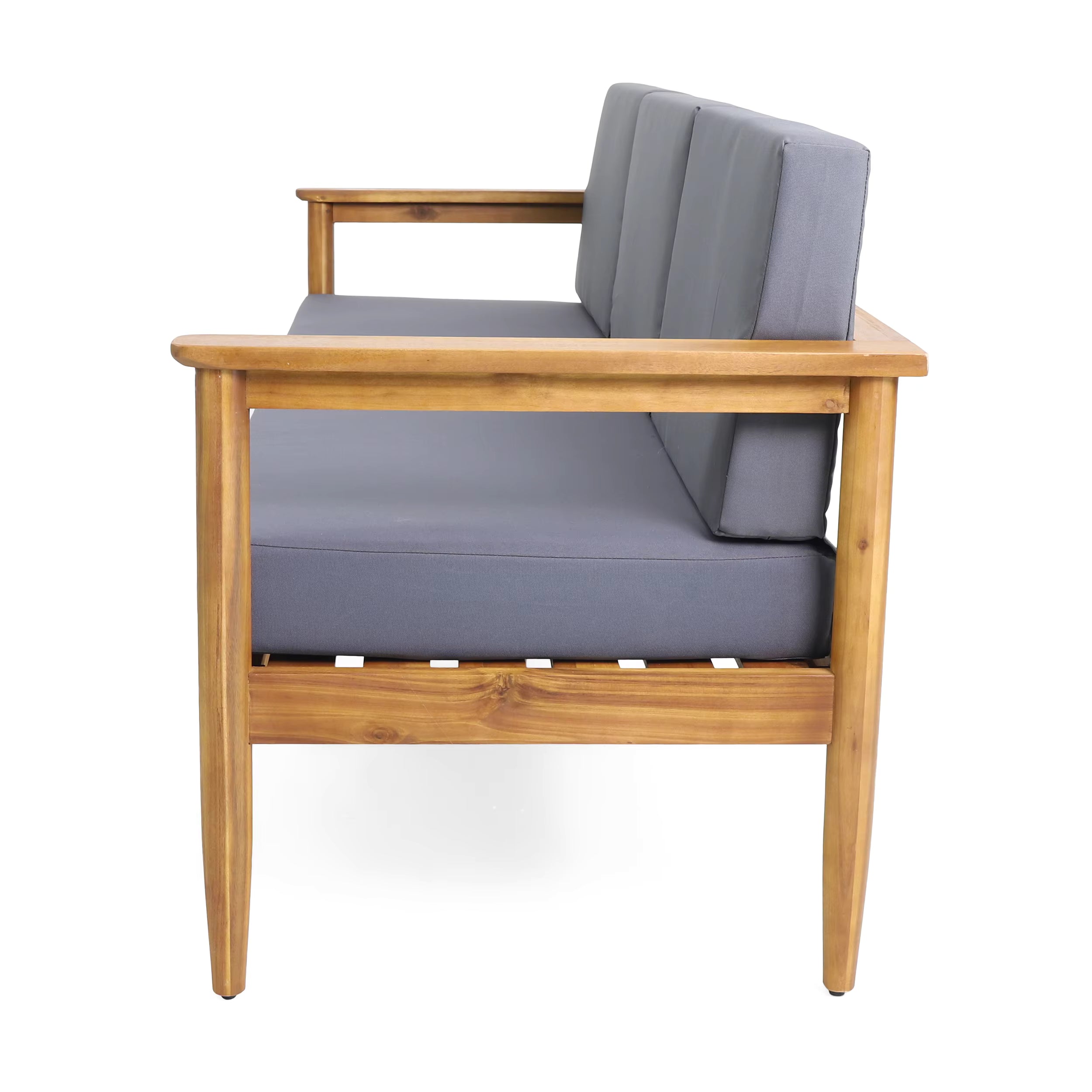 Outdoor Minimalist Sofa Sets Teak Wood Elegant Furniture