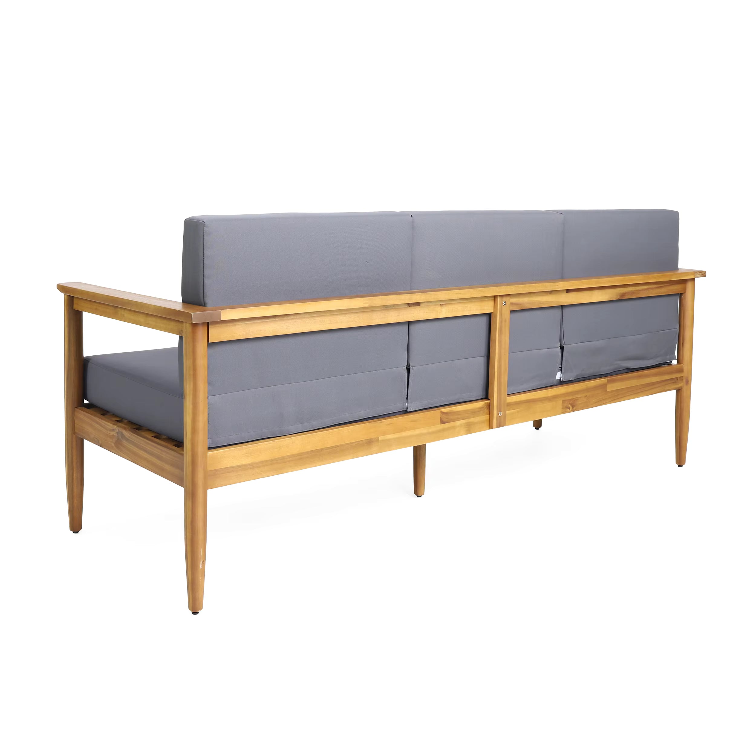 Outdoor Minimalist Sofa Sets Teak Wood Elegant Furniture