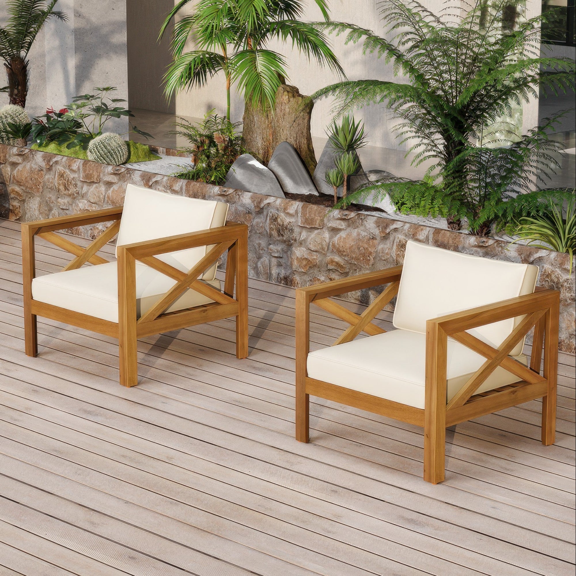 Riviera Outdoor Lounge Chair (set of 2)