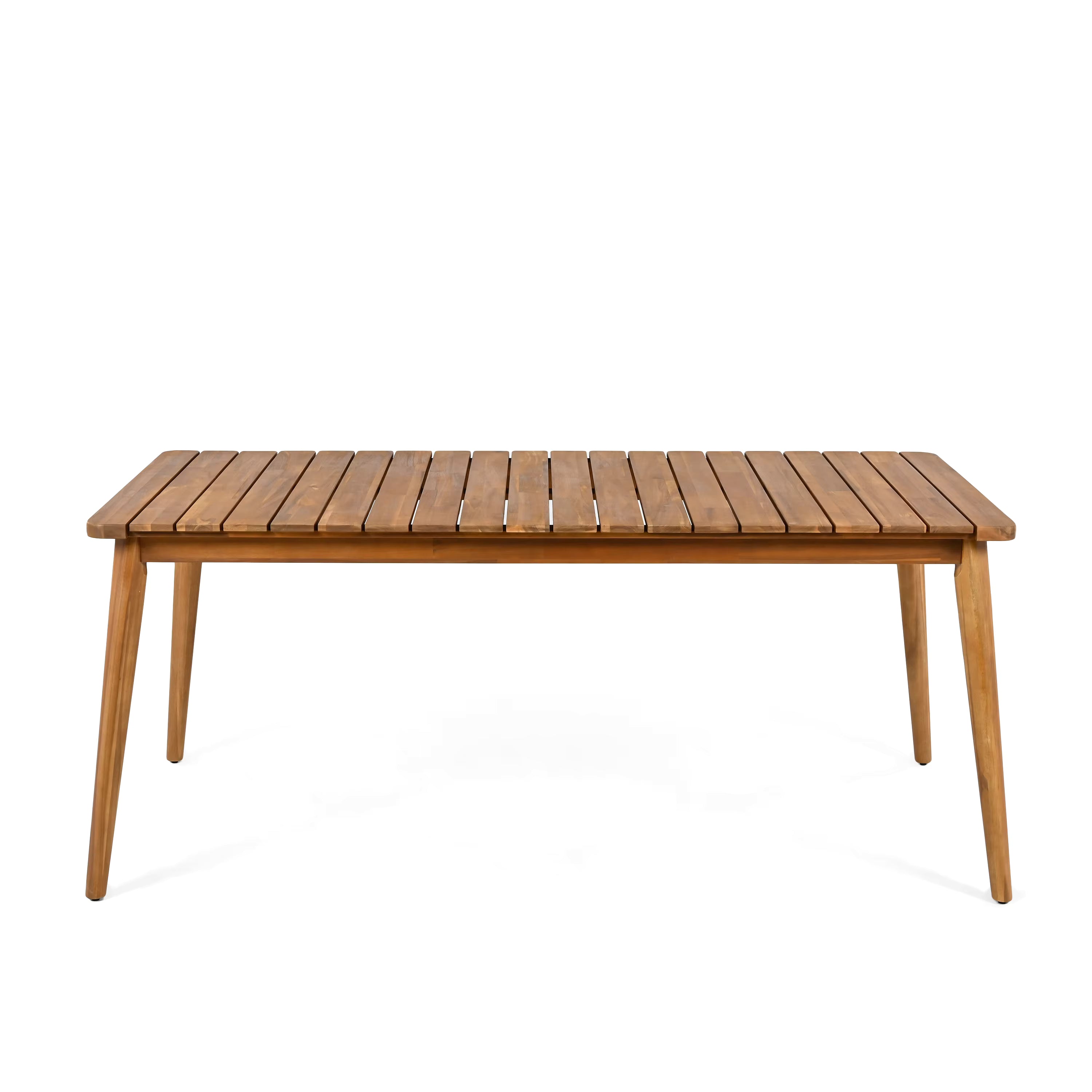 Acacia Wood 6-Person Dining Table Modern Patio Furniture for Garden Backyard 180 LBS Weight Capacity Outdoor