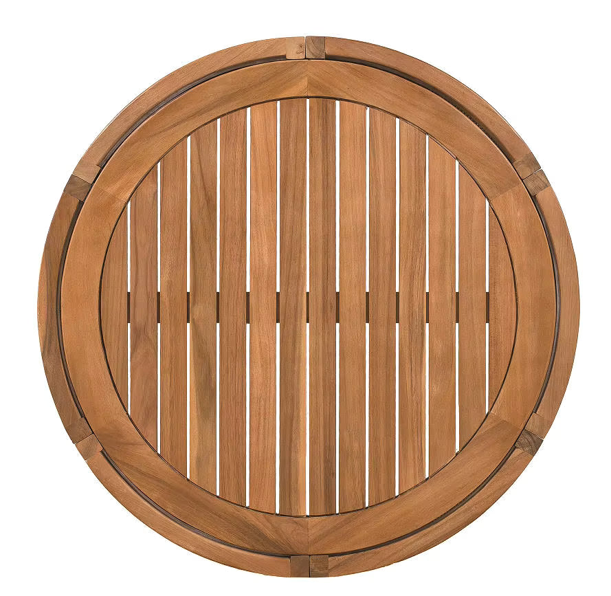 Wood Outdoor Coffee Table-Comfortable Portable Modern Design Handwoven Rope Accent Table