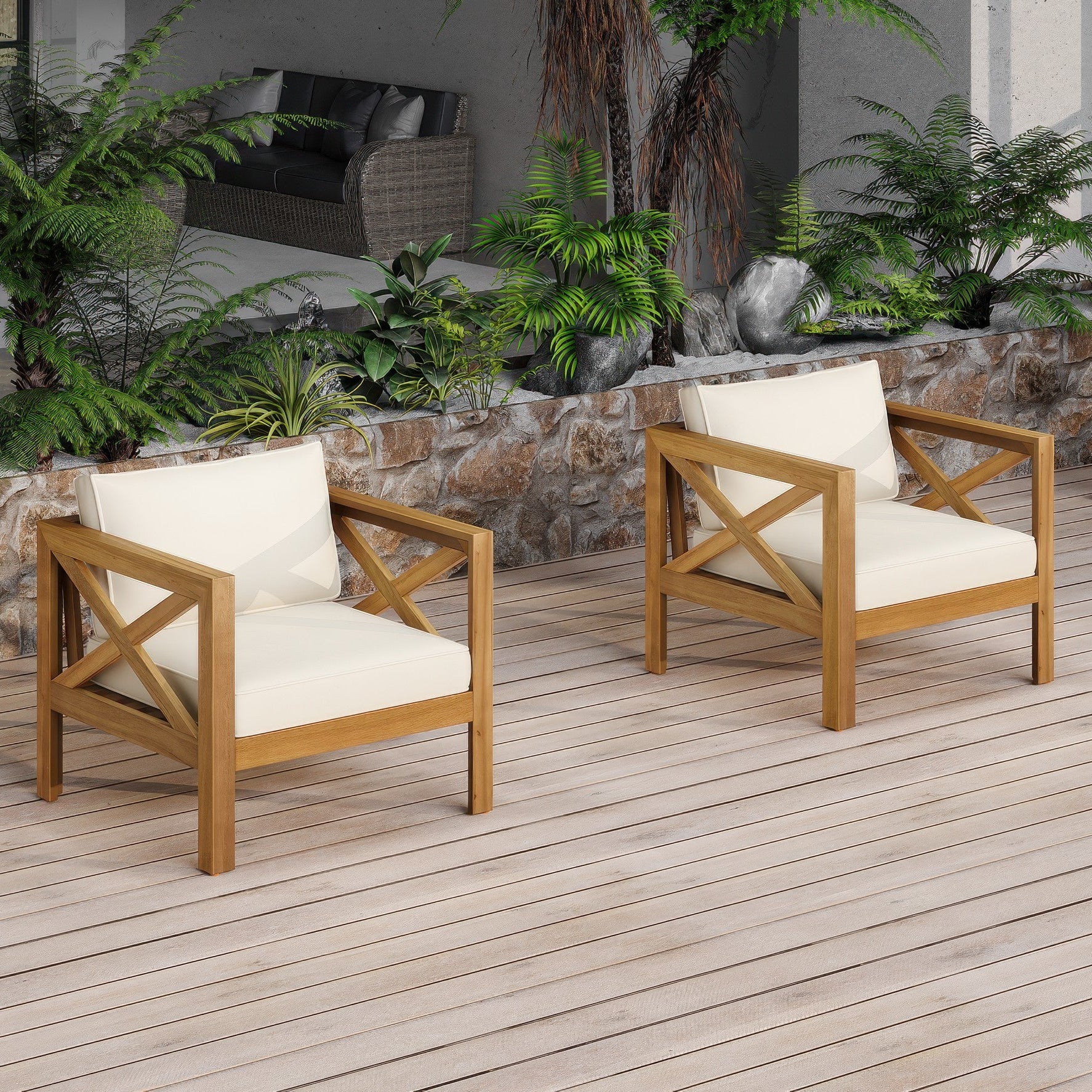Riviera Outdoor Lounge Chair (set of 2)