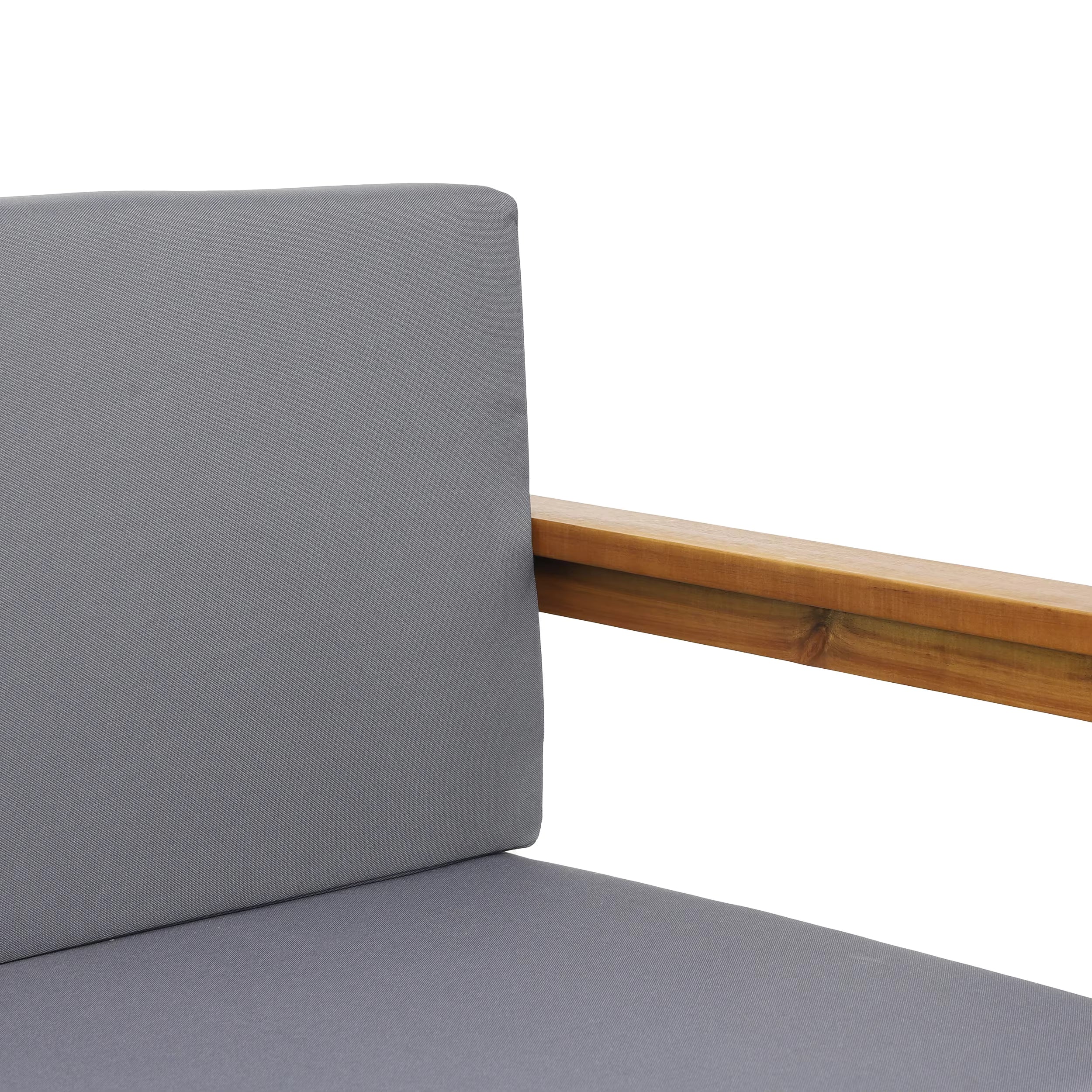 Outdoor Minimalist Sofa Sets Teak Wood Elegant Furniture