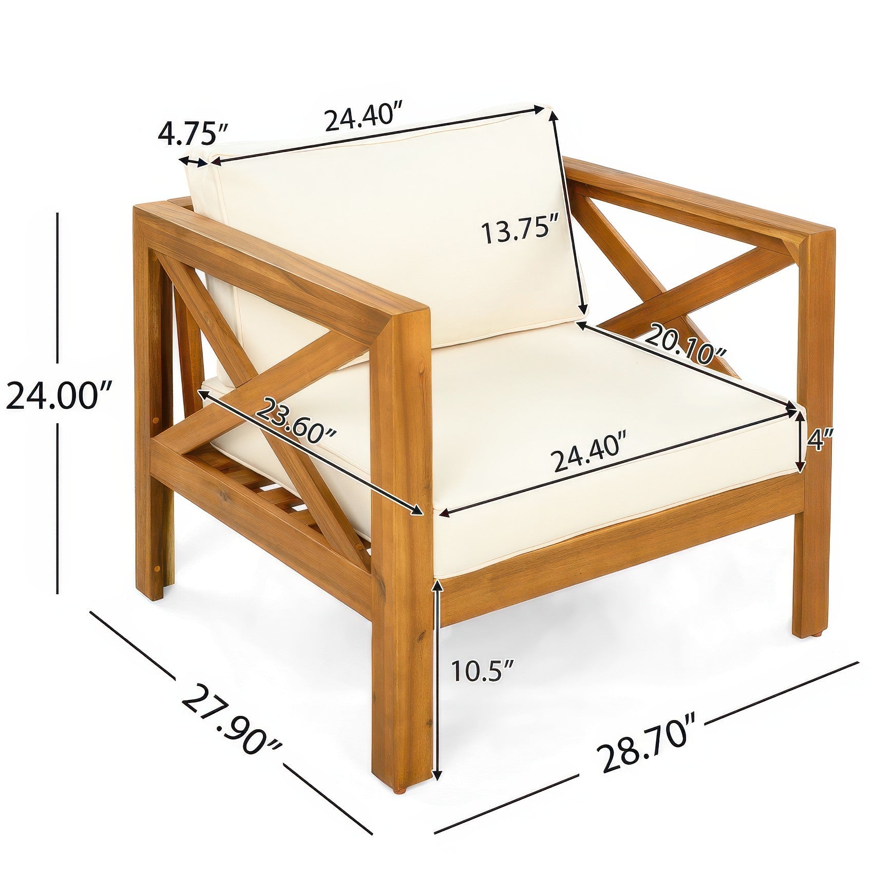 Riviera Outdoor Lounge Chair (set of 2)