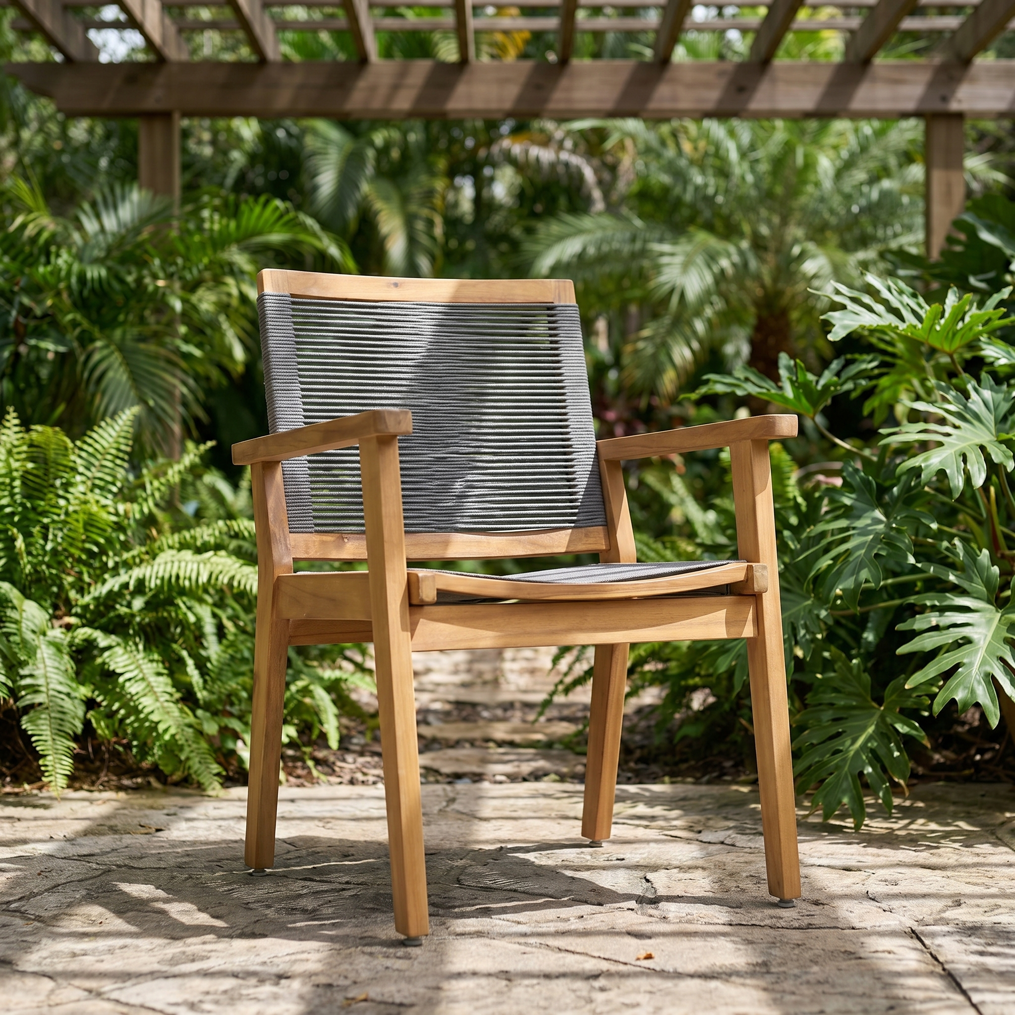 Woven Rope Outdoor Dining Chair (set of 2)